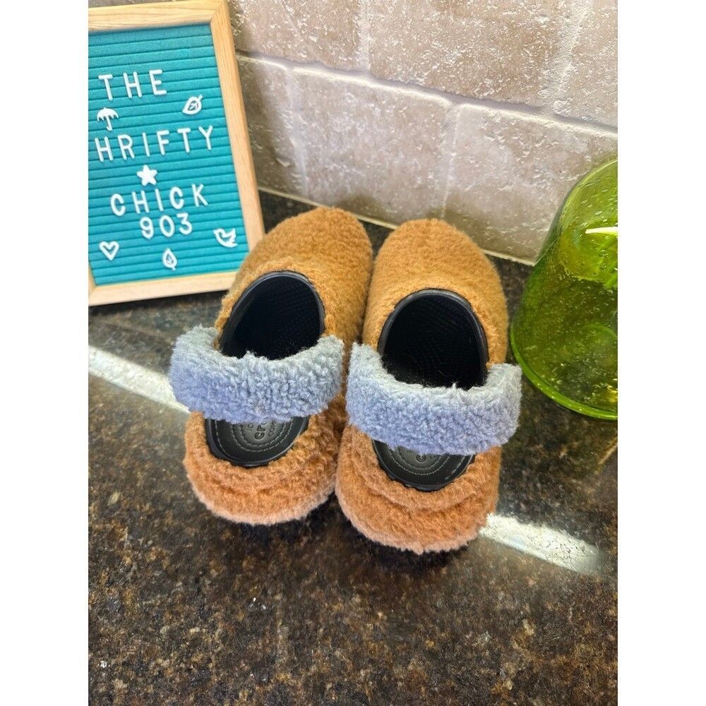 Crocs x Lil Nas X Mega Crush Clog Brown Sherpa Fleece Platform Shoes W6 M4 NWOT - Picture 6 of 8